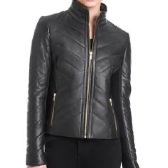 🎉HP🎉Badgley Mischka Oxblood Eloise Quilted Leather Jacket - Picture 5 of 10